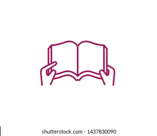 Creative Abstract Open Book Logo Design Vector Symbol Illustration