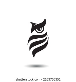 Creative abstract owl logo design vector illustration