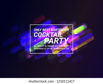 Creative abstract or party flyer with nice and creative design illustration for Cocktail Party.