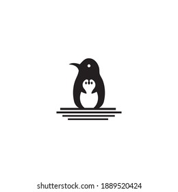Creative abstract Penguin logo design vector illustration sign or symbol for company