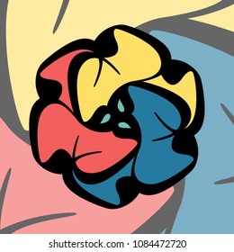 Creative abstract pop arabic calligraphy patterns and backgrounds, constructed from individual arabic letter