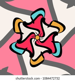 Creative abstract pop arabic calligraphy patterns and backgrounds, constructed from individual arabic letter