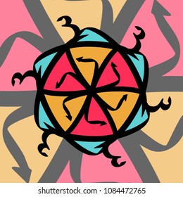 Creative abstract pop arabic calligraphy patterns and backgrounds, constructed from individual arabic letter