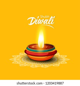 Creative abstract or poster, banner, header for Shubh Diwali or Shubh Deepawali with creative design illustration, Creative deep design.