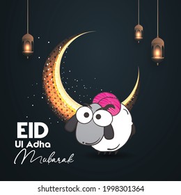 Creative abstract poster design vector illustration for muslim festival eid ul adha. Happy Bakrid.