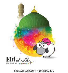 Creative abstract poster design vector illustration for muslim festival eid ul adha. Happy Bakrid.