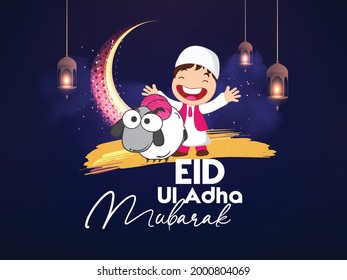 Creative abstract poster design vector illustration for muslim festival eid ul adha. Happy Bakrid.