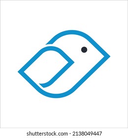 Creative abstract premium bird line icon logo design color editable vector illustration