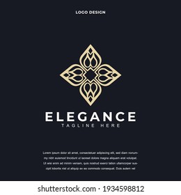 Creative abstract premium flower icon logo design color editable vector illustration