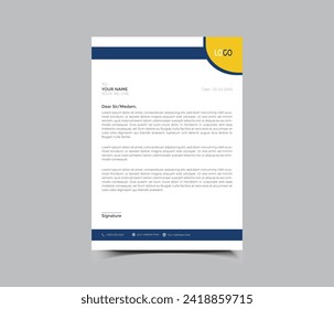 creative abstract professional corporate modern business letterhead design template