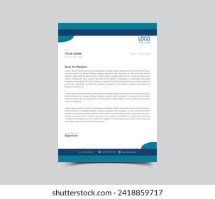 creative abstract professional corporate modern business letterhead design template
