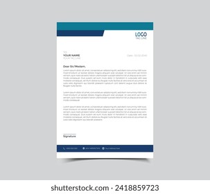 creative abstract professional corporate modern business letterhead design template