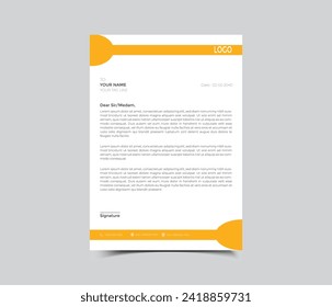 creative abstract professional corporate modern business letterhead design template