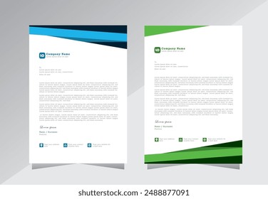 Creative abstract professional letterhead template design in a minimalist style, creative abstract professional informative newsletter letter head design, vector eps 10