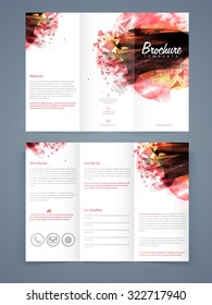 Creative abstract professional Trifold Brochure, Template or Flyer design with two page presentation.