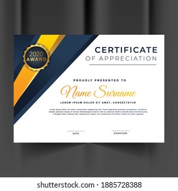 Certificado único profesional abstracto creativo