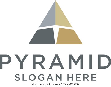 creative abstract pyramid concept logo vector