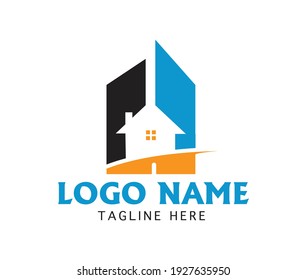 creative abstract real estate logo design concept suitable for company logo, print, digital, icon, apps, and other marketing material purpose