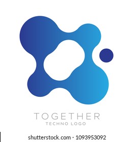 Creative Abstract Rounded Form Dot Logo 