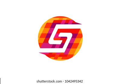 Creative Abstract S Letter Circle Logo Design Illustration