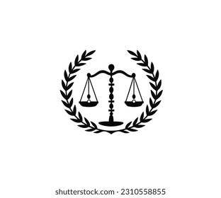 Creative Abstract Scales Justice Law Logo Design Vector Symbol Illustration

