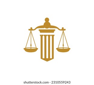 Creative Abstract Scales Justice Law Logo Design Vector Symbol Illustration