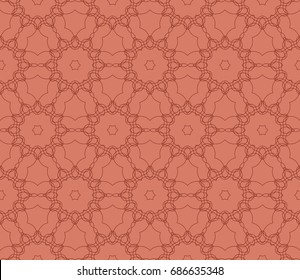creative abstract seamless background, geometric floral pattern. brown color. for design fabric print, textile, wallpaper
