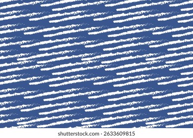 Creative abstract seamless pattern. Curved thick white lines on  dark blue background. For background, packaging, textiles, wallpaper, website.