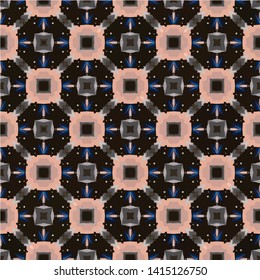 Creative abstract seamless pattern. Modern diagonal abstract background with geometric elements