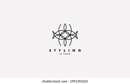 Creative abstract shape and floral logo icon design template elements