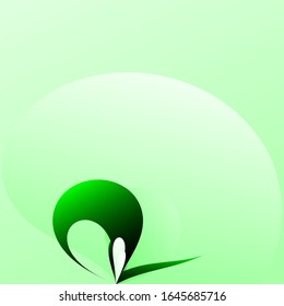 creative abstract shape of plants flowers and petals in light gradient colors. vector eco background