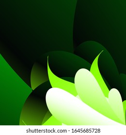 creative abstract shape of plants flowers and petals in light gradient colors. vector eco background