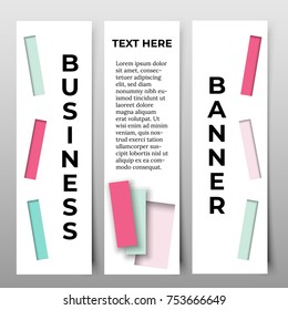 Creative Abstract Shapes Business Roll Up Banner brochure flyer. Geometric style design template. Can be adapt to Brochure, Annual Report, Magazine,Poster, Corporate Presentation, Portfolio, Flyer, We