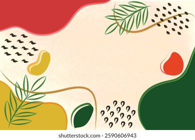creative abstract shapes colorful copy space banner background