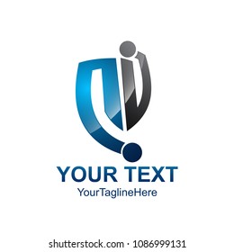 Creative abstract shield vector logo design template element. Colored black blue concept icon