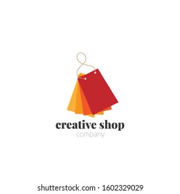 Creative Abstract shop logo design template elements