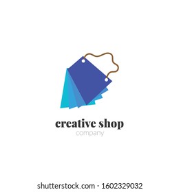 Creative Abstract shop logo design template elements