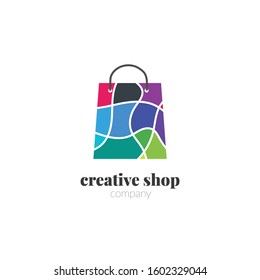Creative Abstract shop logo design template elements