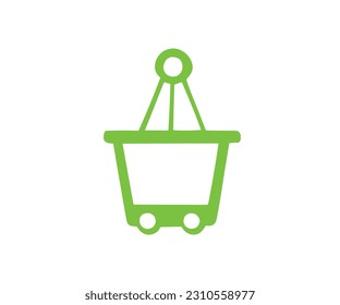Logotipo de la bolsa de compra de Creative Resumen Ilustración del símbolo del vector de diseño Ilustración