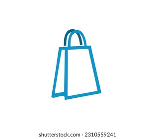 Creative Abstract Shopping Bag Logo Design Vector Symbol Illustration