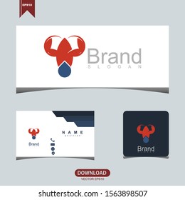 Creative abstract shrimp concept logo icon vector design