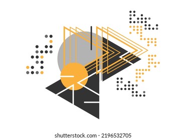 Creative abstract simple shape. Flat and clean style. Vector illustration.