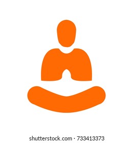 Creative Abstract Simple Yoga Meditation Orange
