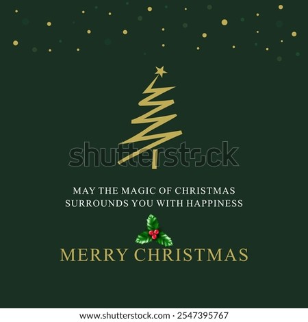 Creative Abstract Social Media Post Christmas Wishes vector 
