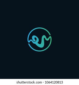 Creative abstract sound wave icon vector designs