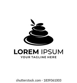 Creative abstract spa stones logo design