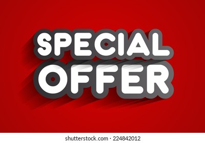 Creative Abstract Special Offer Sale Design On Background vector illustration