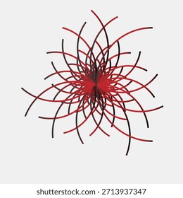 Projeto vetorial decorativo de estrela espiral abstrata criativa. Perfeito para fundos, cartazes, marca moderna, arte digital, papéis de parede, padrões e projetos gráficos criativos. Vetor EPS totalmente editável.
