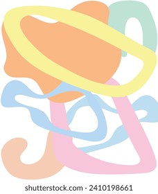 Creative abstract style art background objects. Retro futuristic vector minimalistic Posters with silhouette basic figures, extraordinary graphic elements of geometrical shapes composition. 