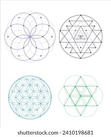 Creative abstract style art background objects. Retro futuristic vector minimalistic Posters with silhouette basic figures, extraordinary graphic elements of geometrical shapes composition. 